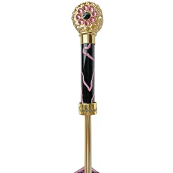 Fuchsia umbrella with medallion and crystals