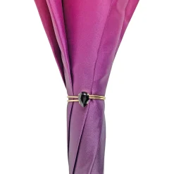 Fuchsia umbrella with medallion and crystals