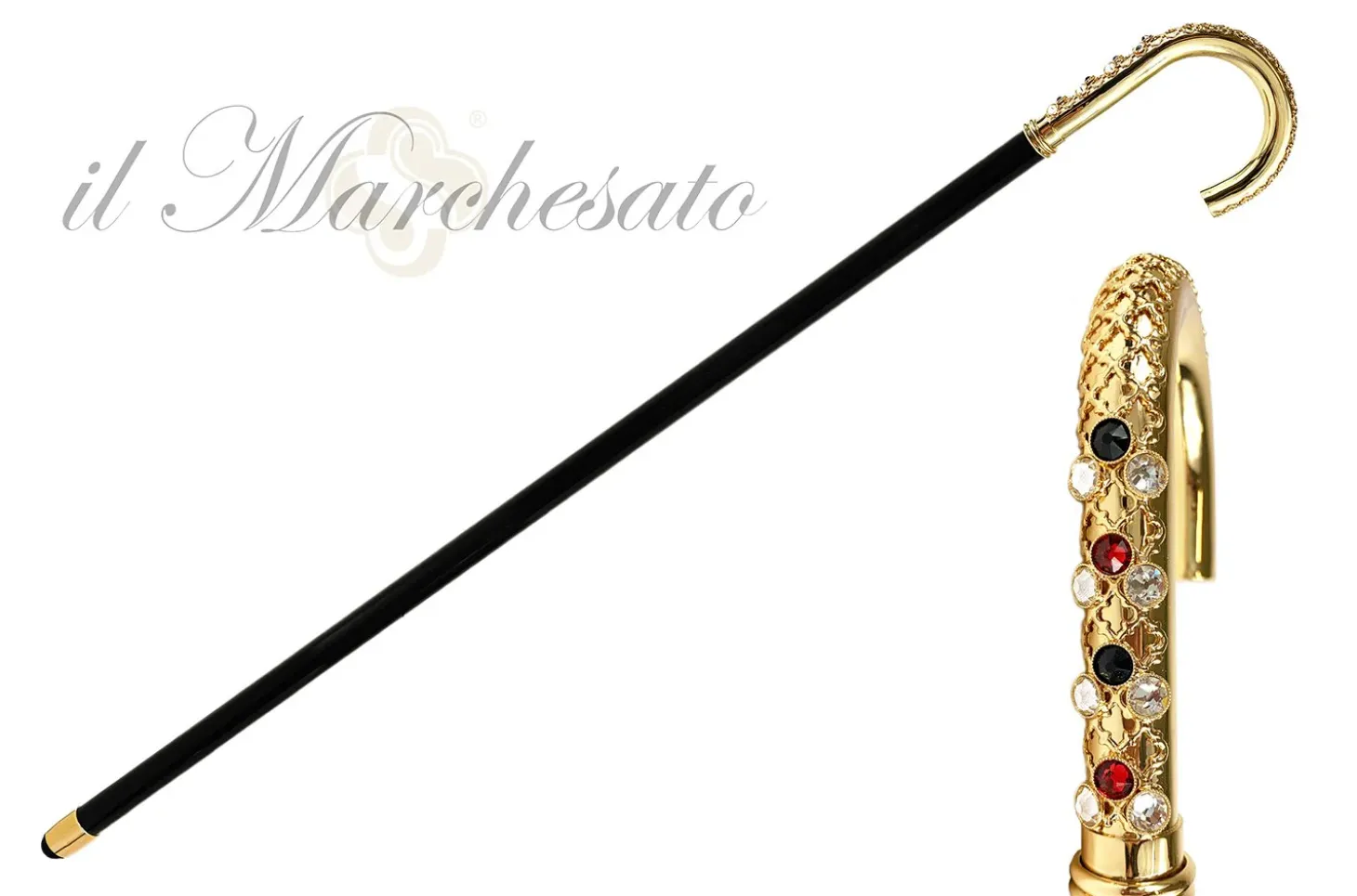 Goldplated brass Handle - Luxury canes for men