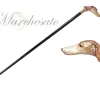 Hand enameled greyhound Walking stick