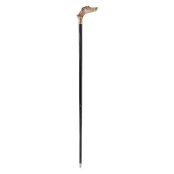 Hand enameled greyhound Walking stick