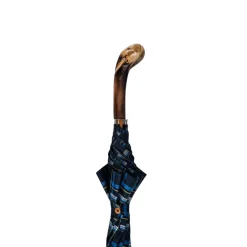 Handcrafted Cotton Umbrella - Natural Chestnut Root Handle il Marchesato Designer