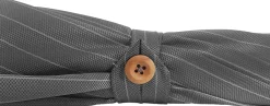 Handcrafted Grey Umbrella - Natural Ash Wood-Handle