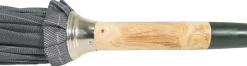 Handcrafted Grey Umbrella - Natural Ash Wood-Handle