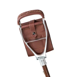 Handcrafted Leather Seat Umbrella- Tartan design