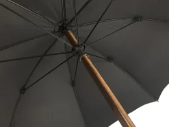 Handcrafted Leather Seat Umbrella - Black Color