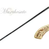 Hand-engraved metal Walking stick - 24K goldplated