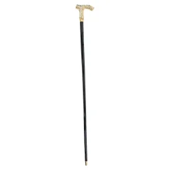 Hand-engraved metal Walking stick - 24K goldplated