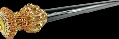 Handmade milord Cane with Orange crystals