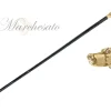 Handmade Pointer dog Walking stick - 24K gold-plated