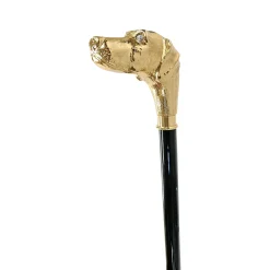Handmade Pointer dog Walking stick - 24K gold-plated