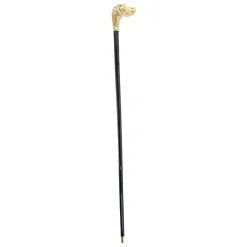 Handmade Pointer dog Walking stick - 24K gold-plated