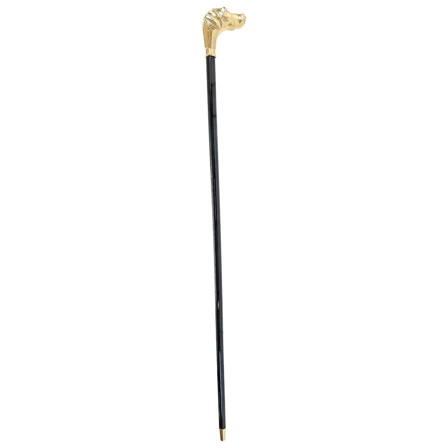 Handmade Pointer dog Walking stick - 24K gold-plated