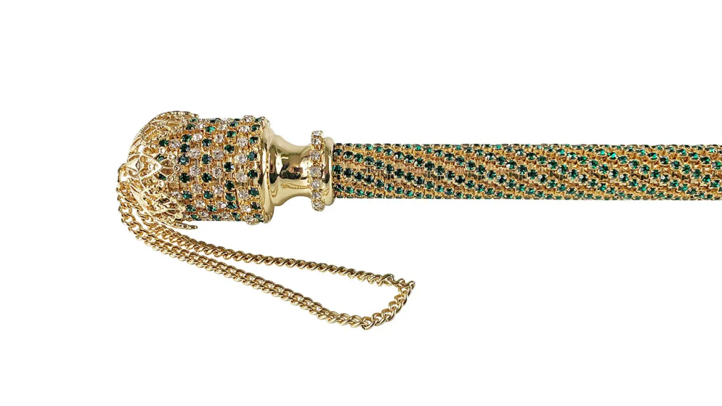 Handmade Shoehorn with Emerald Crystals