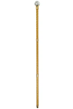 Handmade Topaz Crystal-Encrusted Walking Cane