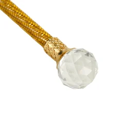 Handmade Topaz Crystal-Encrusted Walking Cane