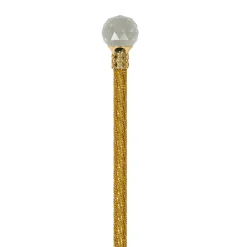 Handmade Topaz Crystal-Encrusted Walking Cane
