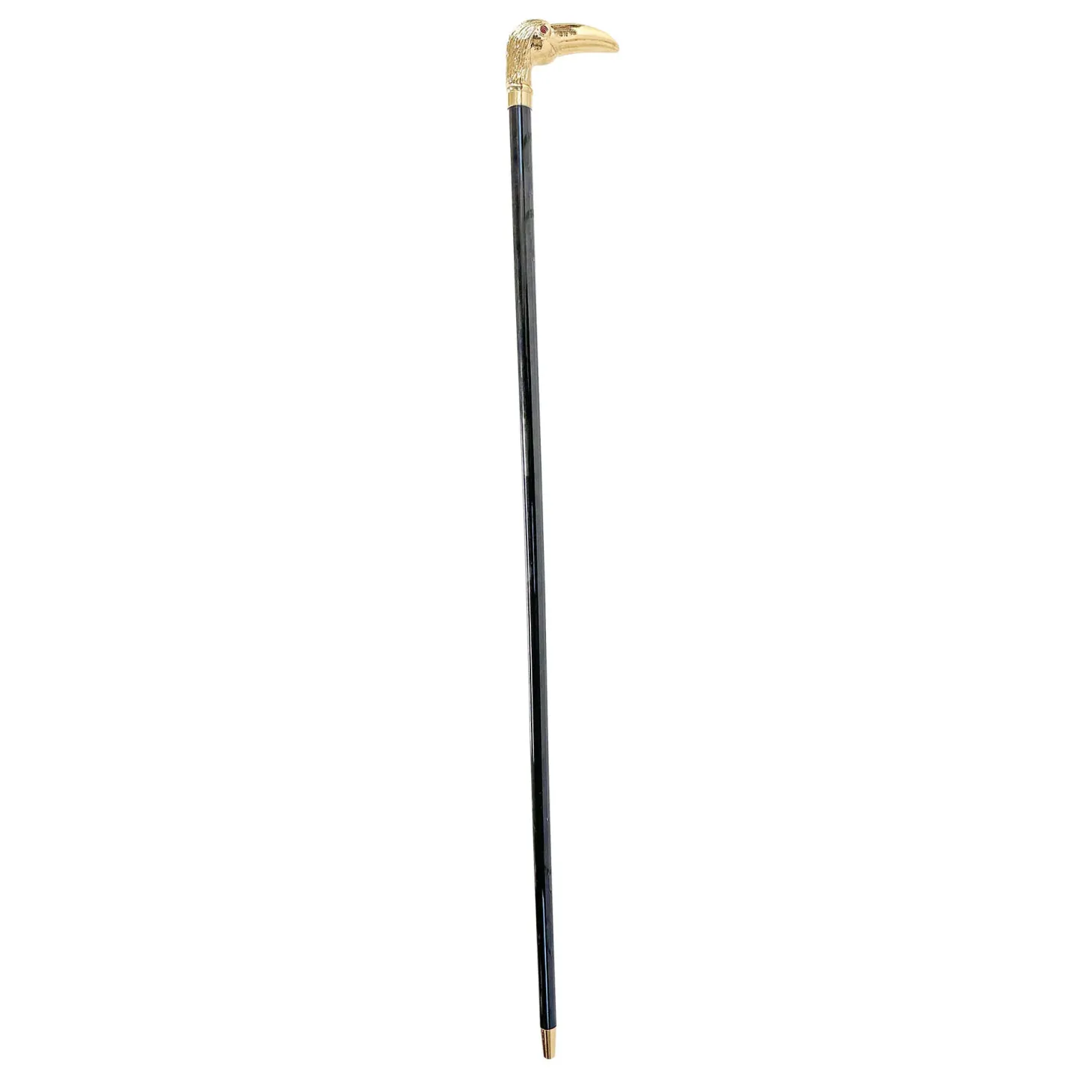 Handmade Toucan Walking stick - 24K gold-plated