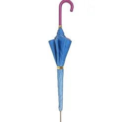 Handmade umbrella in multicolor satin fabric