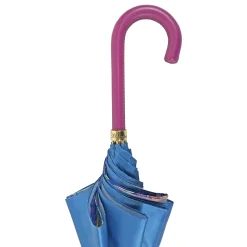 Handmade umbrella in multicolor satin fabric