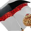 Handmade umbrella with Sphere decorated with red crystals