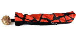 Handmade umbrella with Sphere decorated with red crystals