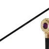 Handmade Walking stick - Golden filigree sphere with crystal