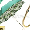 il Marchesato Handmade Ladies Flowered Umbrella in Green Color
