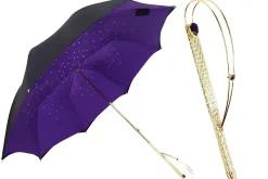 Il Marchesato luxury black-purple double cloth umbrellas Luxury Crystals Umbrellas