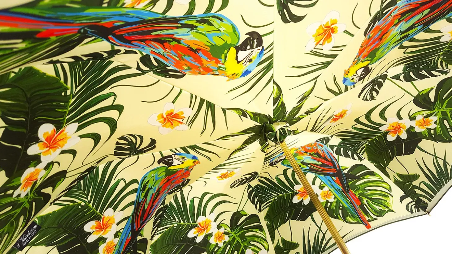 il Marchesato Luxury Parrot Umbrella, Double Cloth