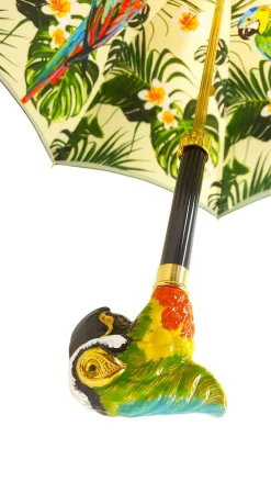 il Marchesato Luxury Parrot Umbrella, Double Cloth