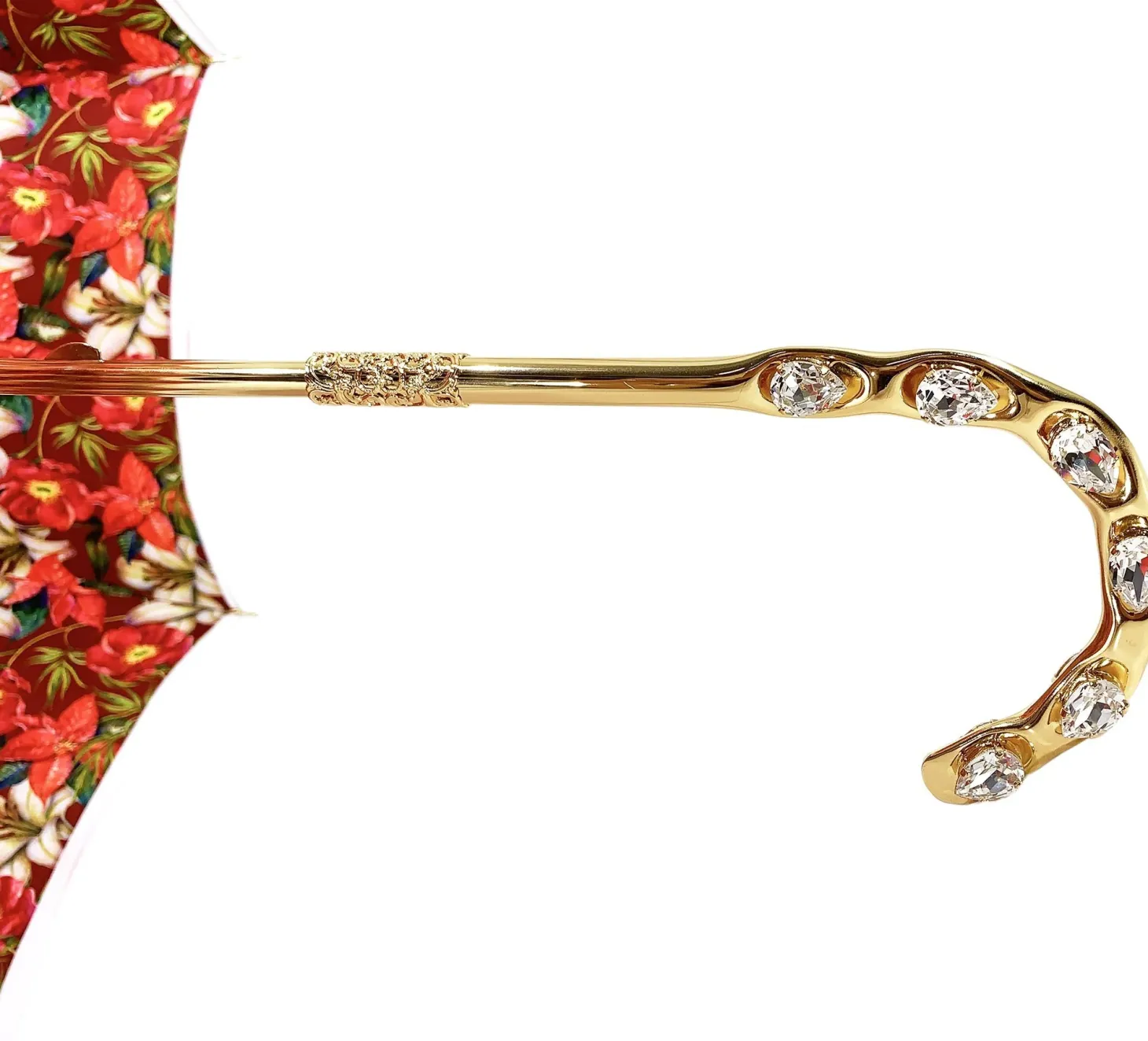 il Marchesato Red Flowered Umbrella