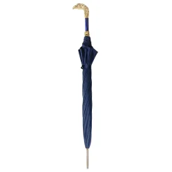 24K eagle handle - elegant blue umbrella