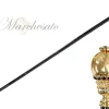24K Gold Plated Round Ball Knob with crystals