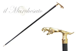 24K goldplated jaguar walking stick