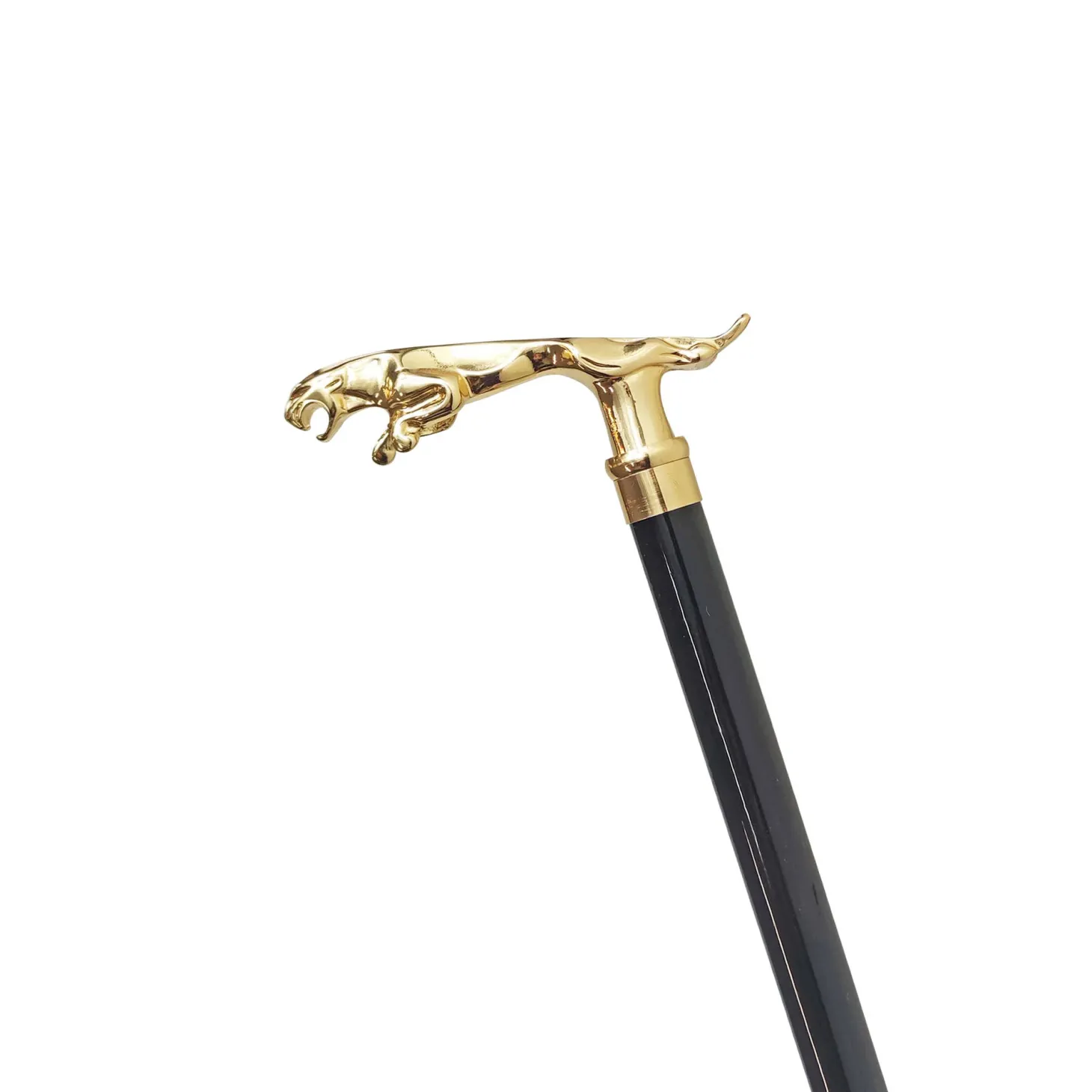 24K goldplated jaguar walking stick