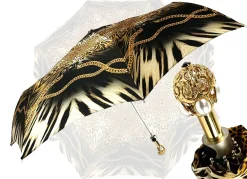 Leoparded Folding Umbrella With Chains