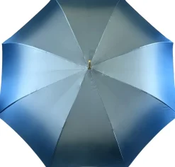 Light Blue Flowers Umbrella, Double Cloth