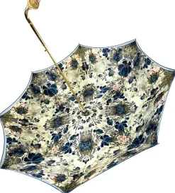 Light Blue Flowers Umbrella, Double Cloth