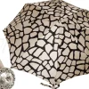 Lightweight Black & Cream Folding Umbrella