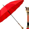LIMITED COLLECTION - Exclusive Red Umbrella with Jeweled Panther Handl