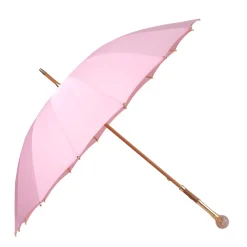LIMITED COLLECTION - Pink Umbrella with Gold-Plated Handle and Quartz