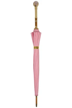 LIMITED COLLECTION - Pink Umbrella with Gold-Plated Handle and Quartz