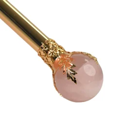 LIMITED COLLECTION - Pink Umbrella with Gold-Plated Handle and Quartz