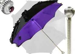 Limited collection - umbrella with Black lace - exclusive "ilMarchesat
