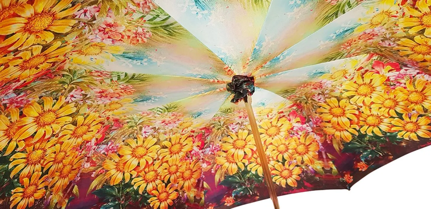 Lovely Fuchsia Shade Umbrella, New Flowered Exclusive By il Marchesato