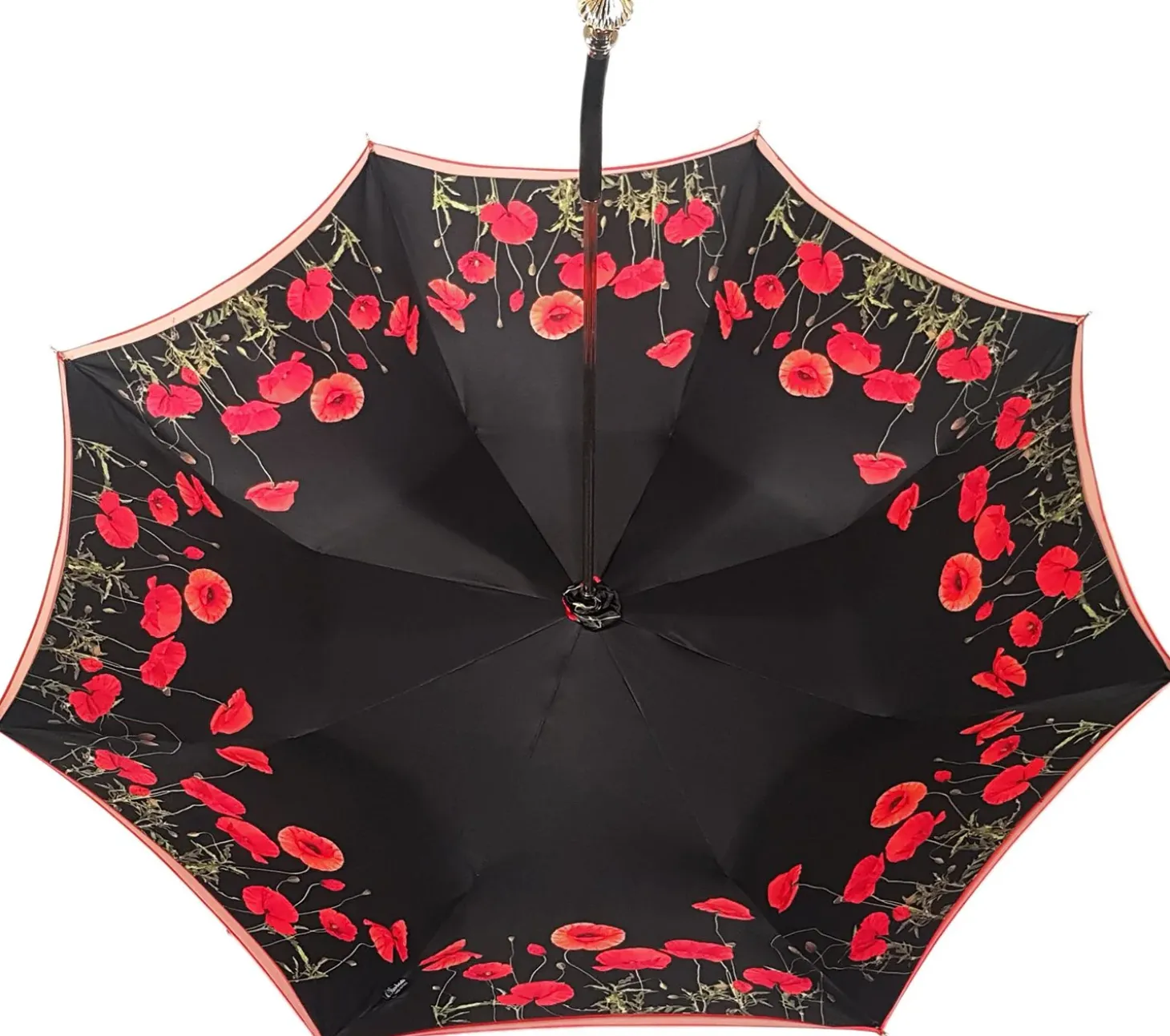 Lovely Red Shade Umbrella, New Flowered Exclusive By il Marchesato