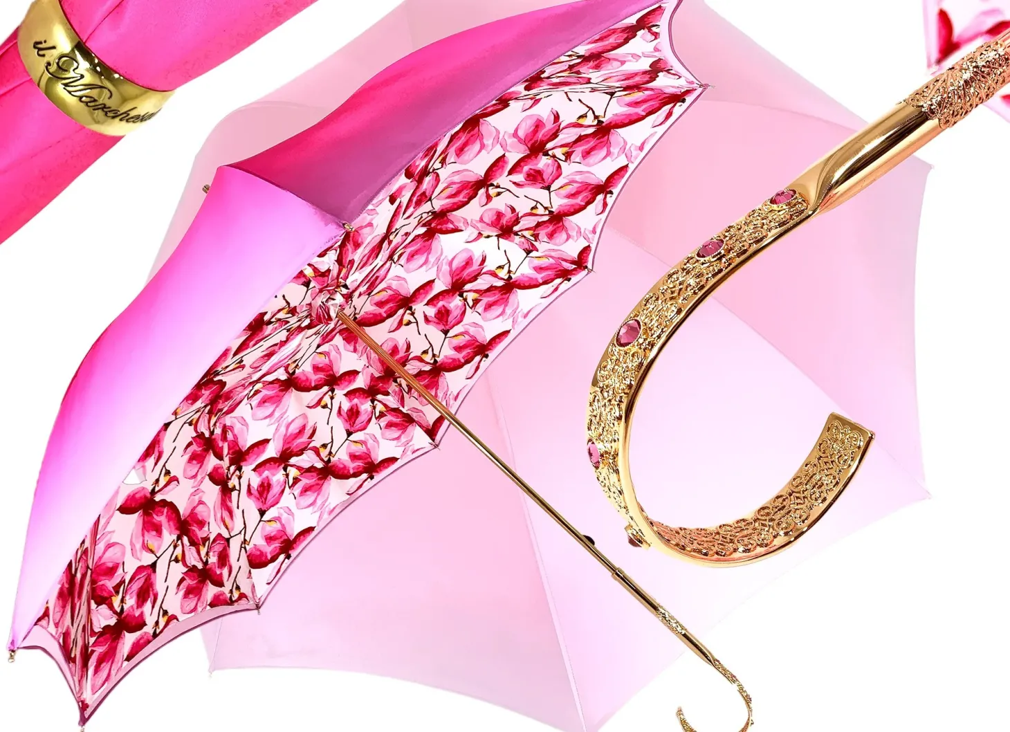 Lovely Shade Fuchsia/Pink Umbrella - Exclusive Flower Design