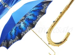 Luxurious Double Cloth Blue Umbrella