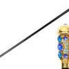 Luxurious Italian Tradition: 24K Gold-Plated Walking Cane Embellished